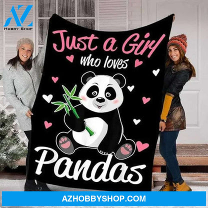 Tee4lives, Custom Blanket Pandas Blanket - Perfect Gifts For Girls - Fleece Blanket, Small