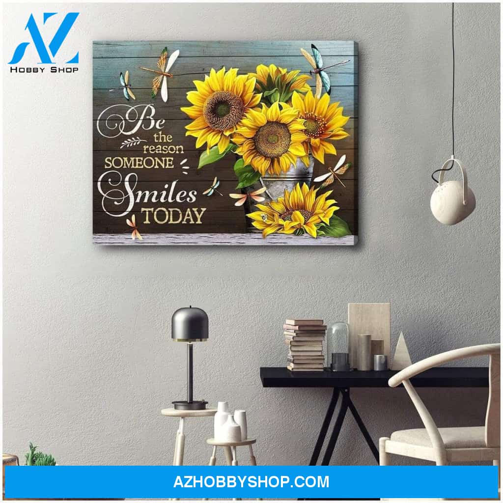 Teemodel Be The Reason Dragonfly Wall Art Canvas