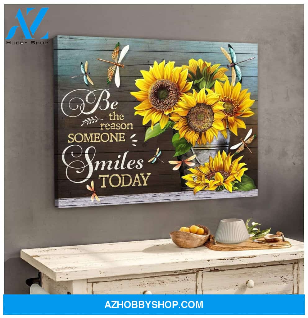 Teemodel Be The Reason Dragonfly Wall Art Canvas