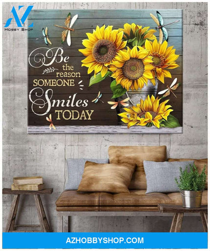 Teemodel Be The Reason Dragonfly Wall Art Canvas
