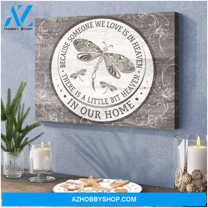 Teemodel Because Someone We Love Dragonfly Wall Art Canvas