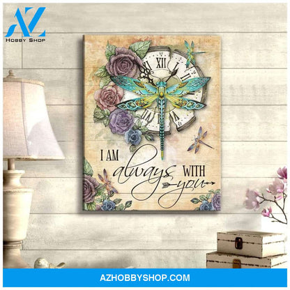 Teemodel I Am Always With You Dragonfly Wall Art Canvas