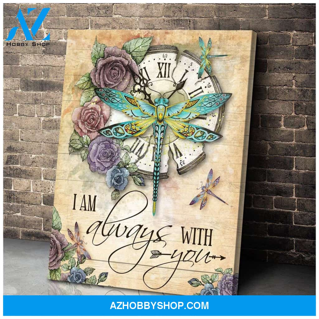 Teemodel I Am Always With You Dragonfly Wall Art Canvas