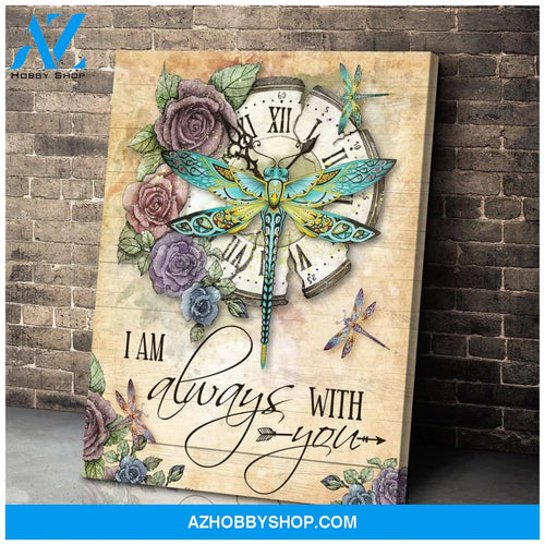 Teemodel I Am Always With You Dragonfly Wall Art Canvas