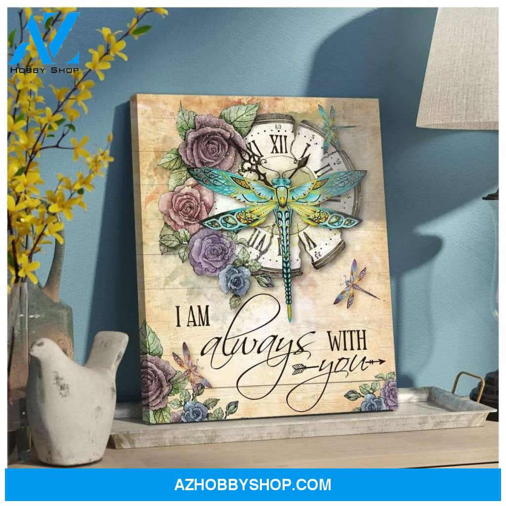 Teemodel I Am Always With You Dragonfly Wall Art Canvas