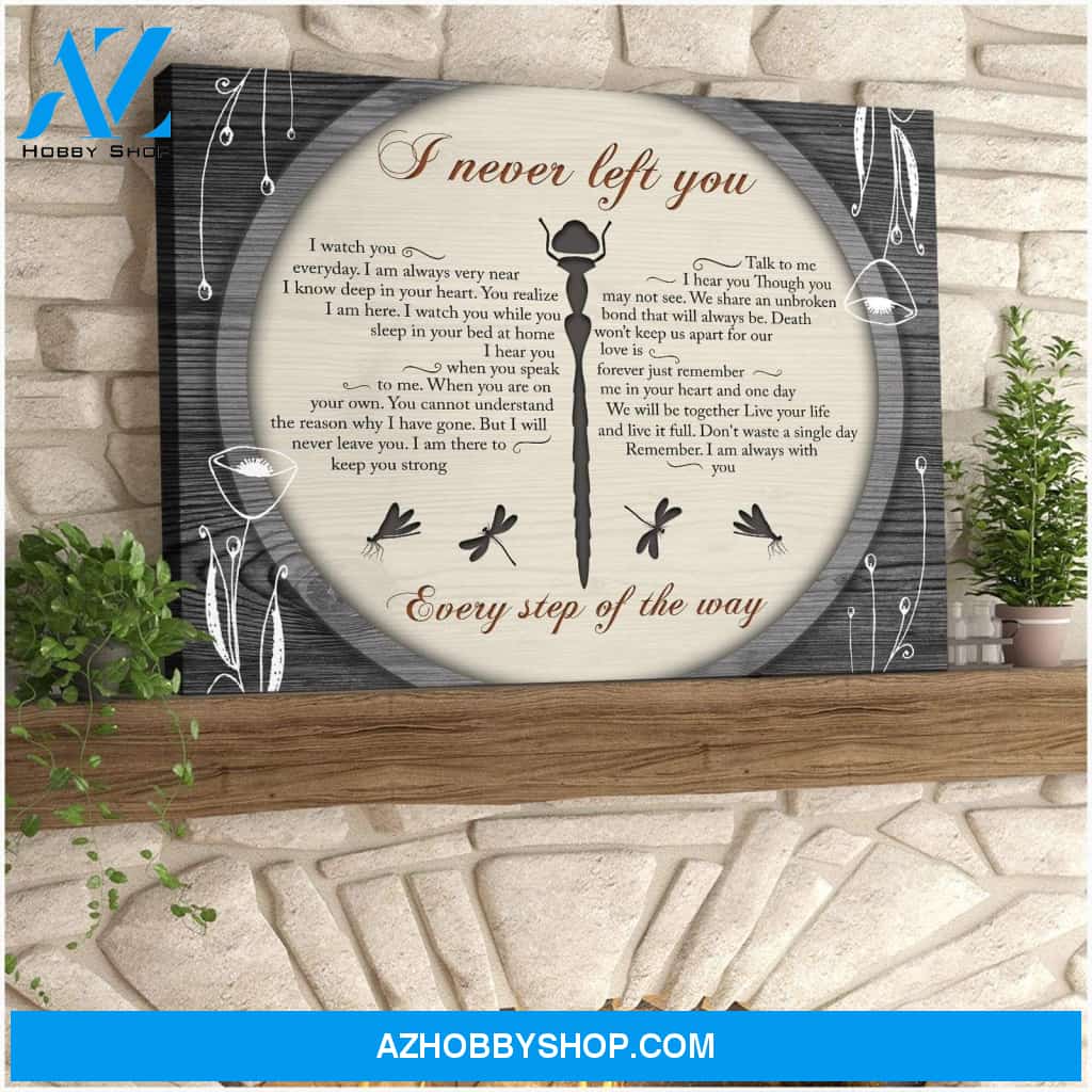 Teemodel I Never Left You Poems Dragonfly Wall Art Canvas