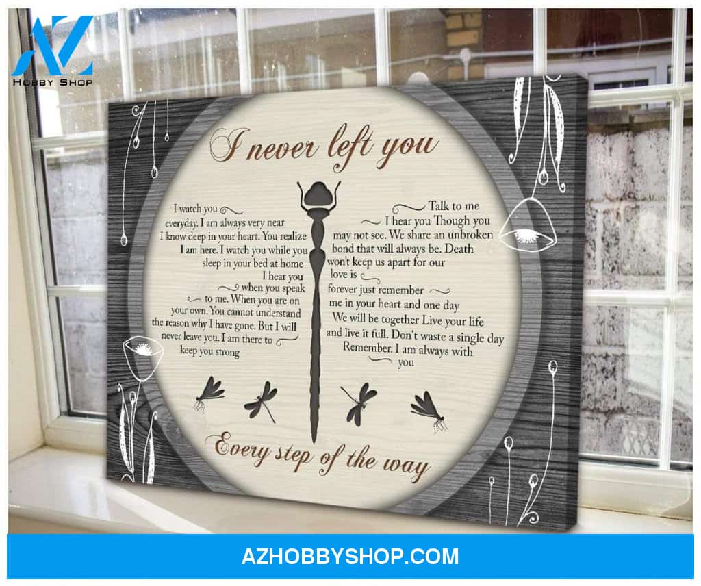 Teemodel I Never Left You Poems Dragonfly Wall Art Canvas