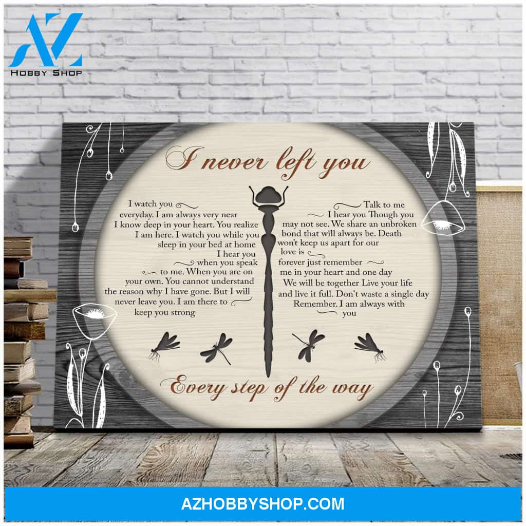 Teemodel I Never Left You Poems Dragonfly Wall Art Canvas