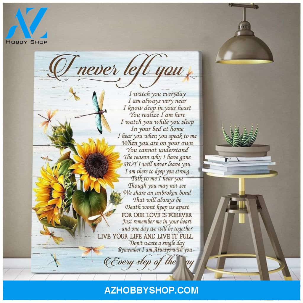 Teemodel I Never Left You V2 Dragonfly Wall Art Canvas
