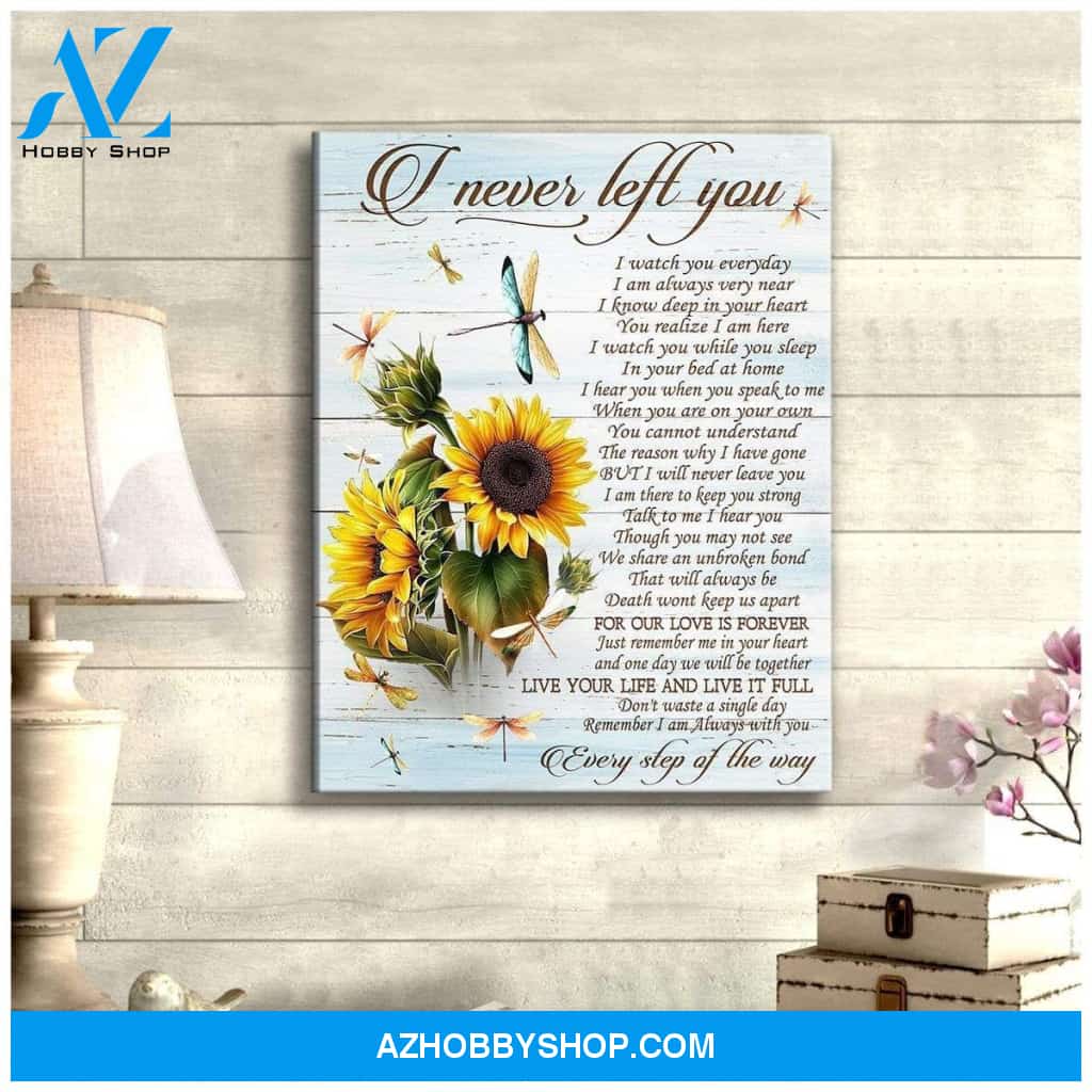 Teemodel I Never Left You V2 Dragonfly Wall Art Canvas