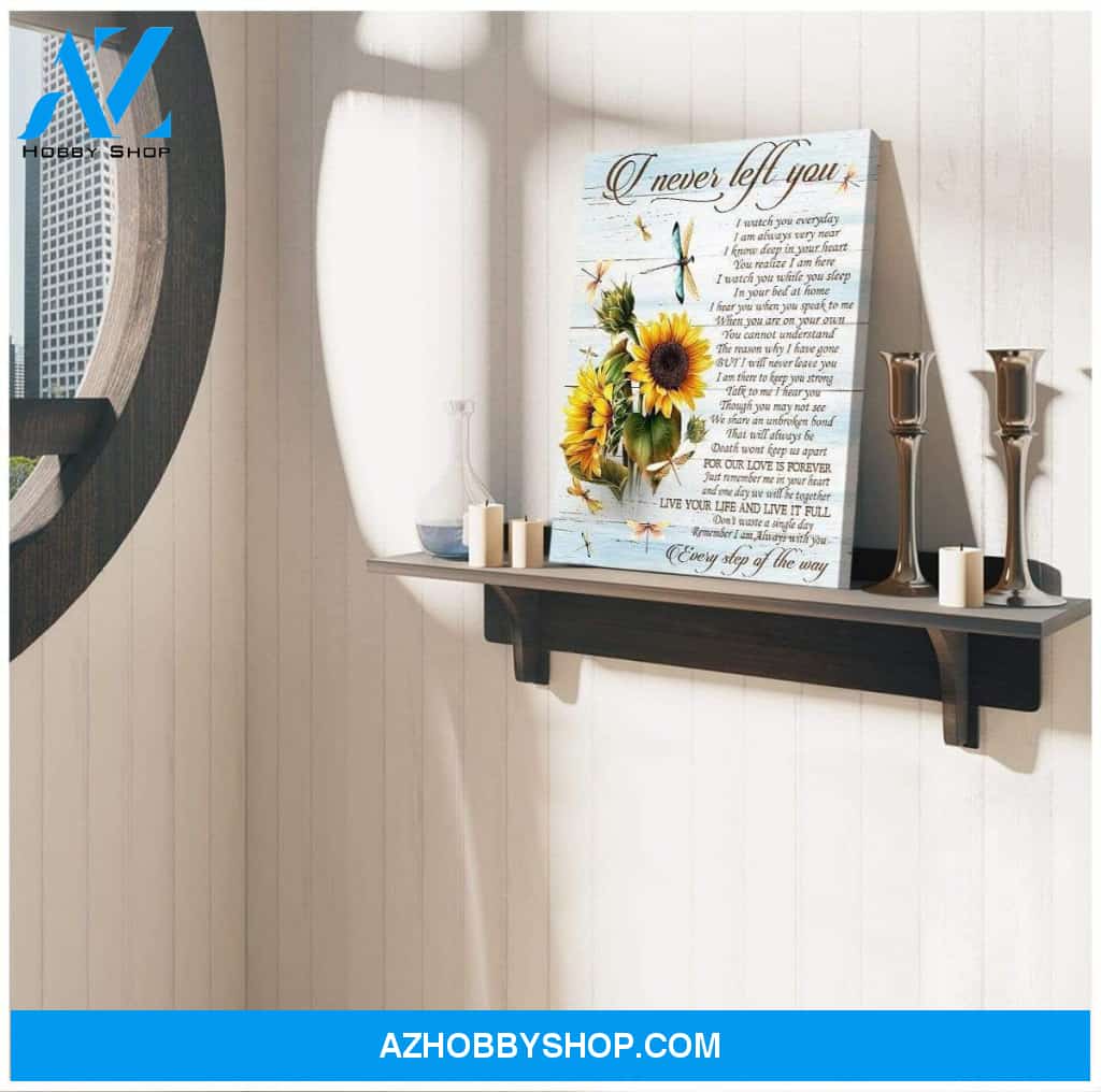 Teemodel I Never Left You V2 Dragonfly Wall Art Canvas