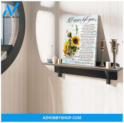 Teemodel I Never Left You V2 Dragonfly Wall Art Canvas