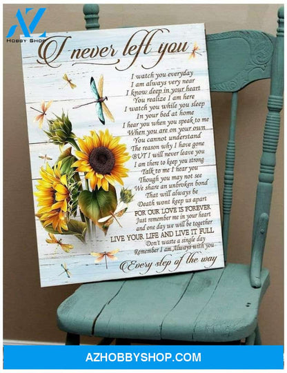 Teemodel I Never Left You V2 Dragonfly Wall Art Canvas