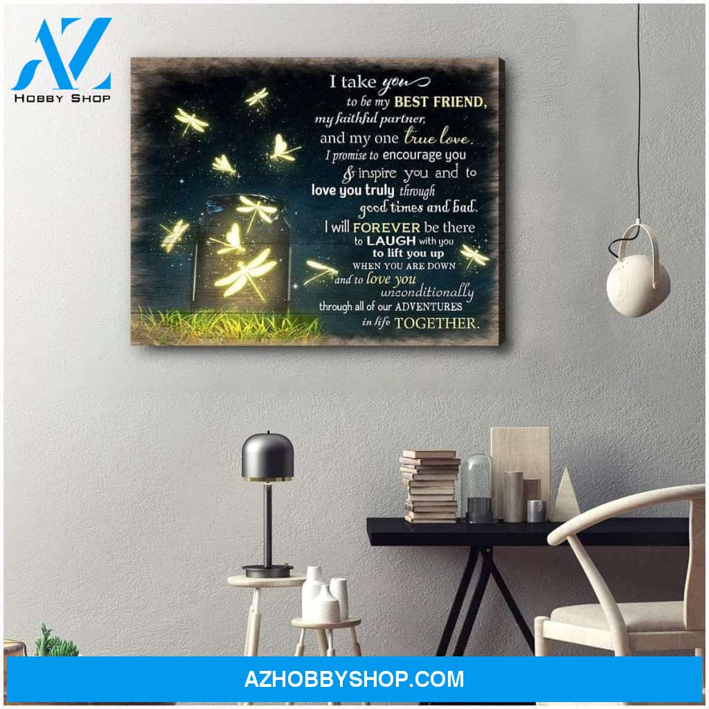 Teemodel I Take You Dragonfly Wall Art Canvas