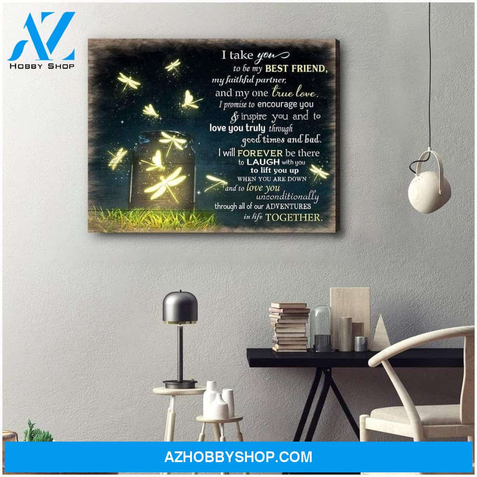 Teemodel I Take You Dragonfly Wall Art Canvas