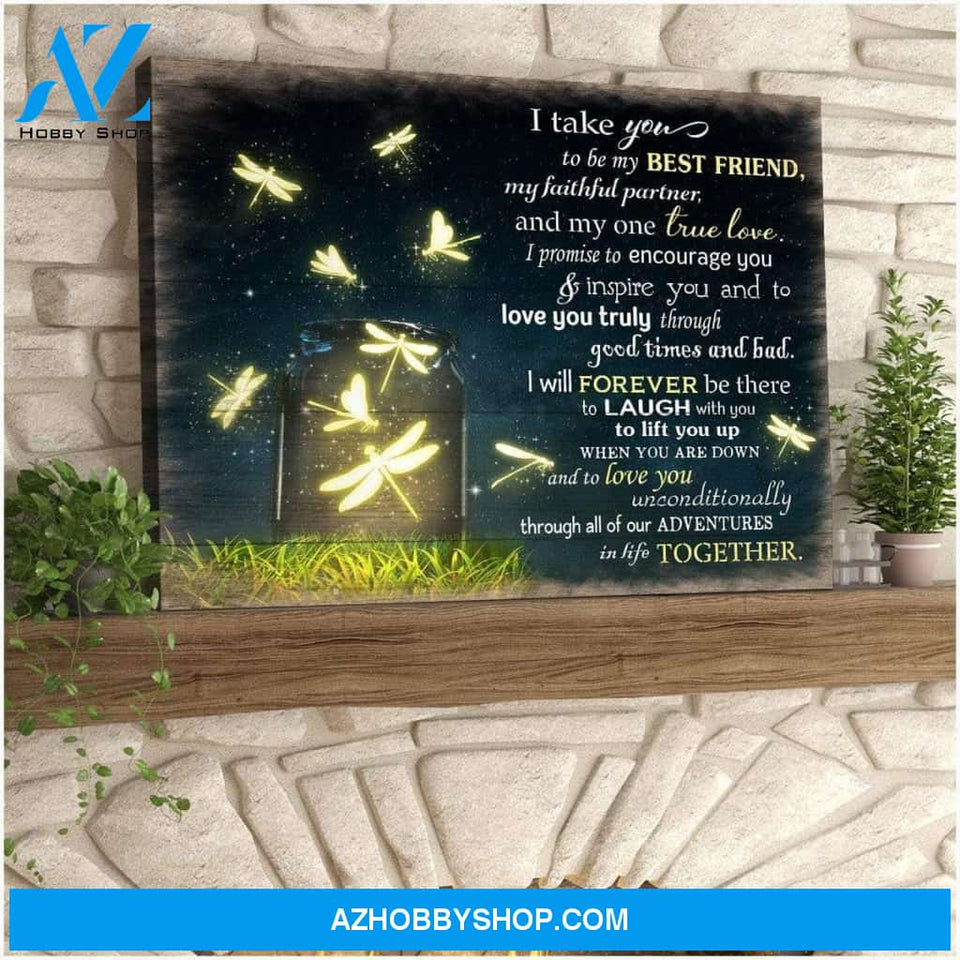 Teemodel I Take You Dragonfly Wall Art Canvas