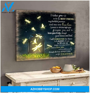 Teemodel I Take You Dragonfly Wall Art Canvas