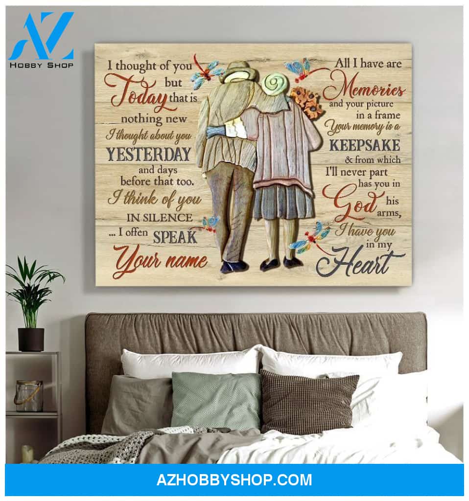 Teemodel I Thought Of You Today Dragonfly Wall Art Canvas