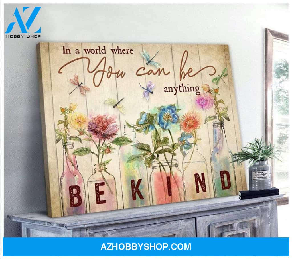 Teemodel In A World Dragonfly Wall Art Canvas