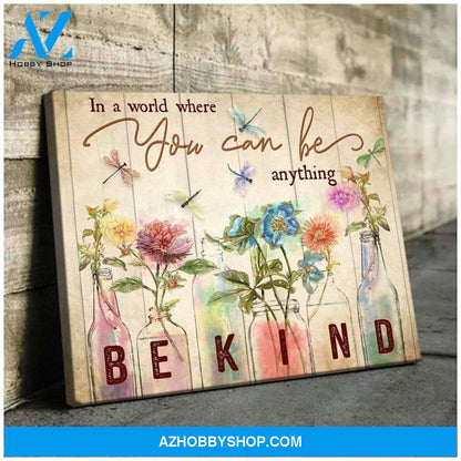 Teemodel In A World Dragonfly Wall Art Canvas