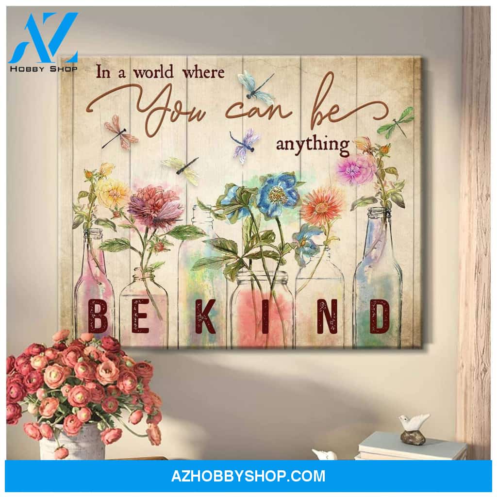 Teemodel In A World Dragonfly Wall Art Canvas