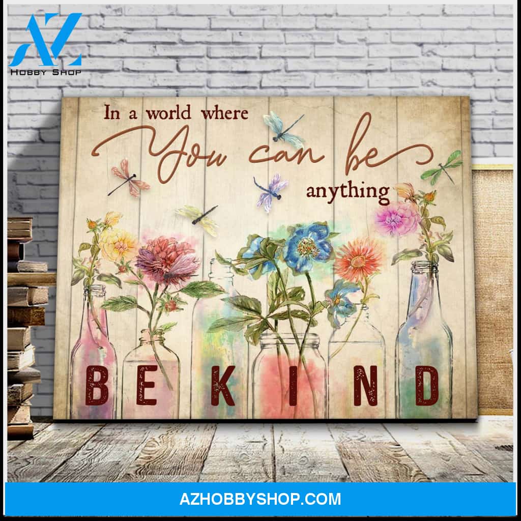 Teemodel In A World Dragonfly Wall Art Canvas