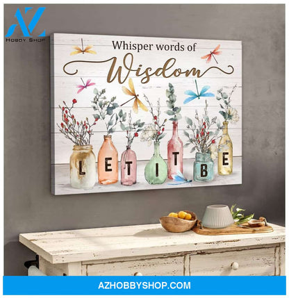 Teemodel Let It Be Dragonfly Wall Art Canvas