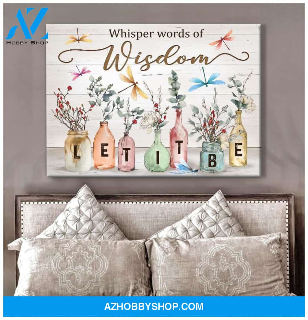 Teemodel Let It Be Dragonfly Wall Art Canvas