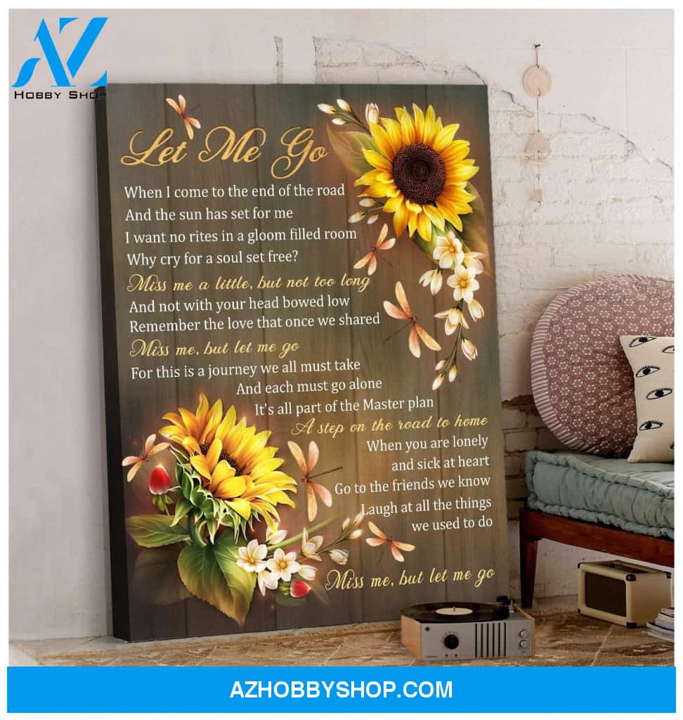 Teemodel Let Me Go Dragonfly Wall Art Canvas