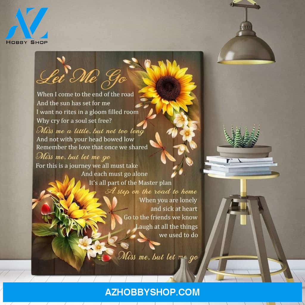 Teemodel Let Me Go Dragonfly Wall Art Canvas