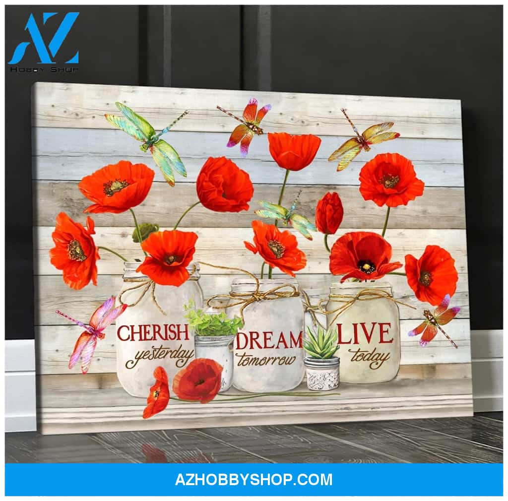 Teemodel Live Today Dragonfly Wall Art Canvas
