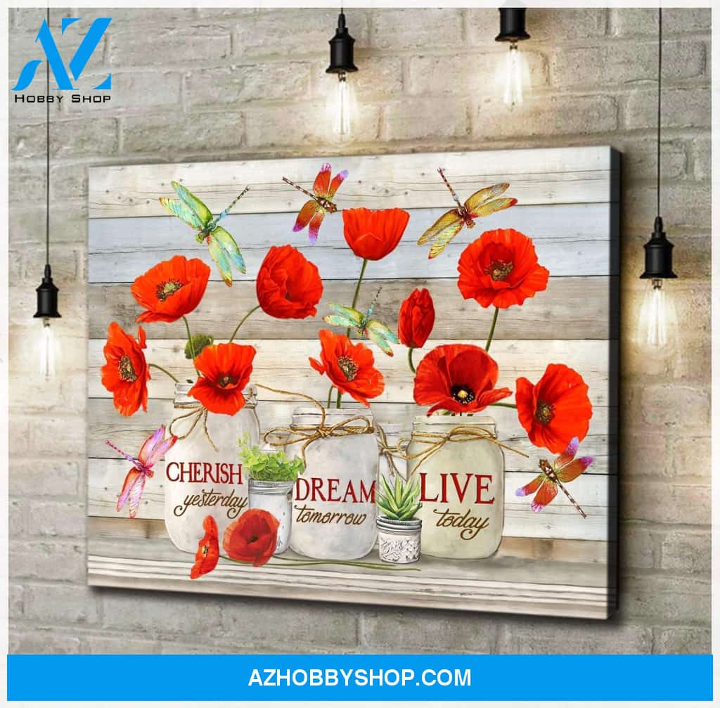Teemodel Live Today Dragonfly Wall Art Canvas