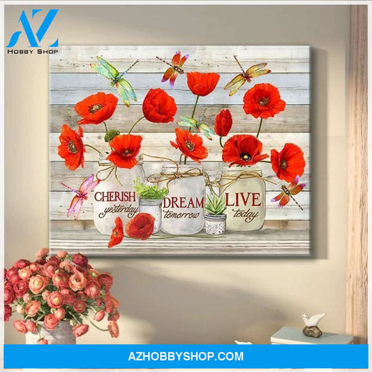 Teemodel Live Today Dragonfly Wall Art Canvas