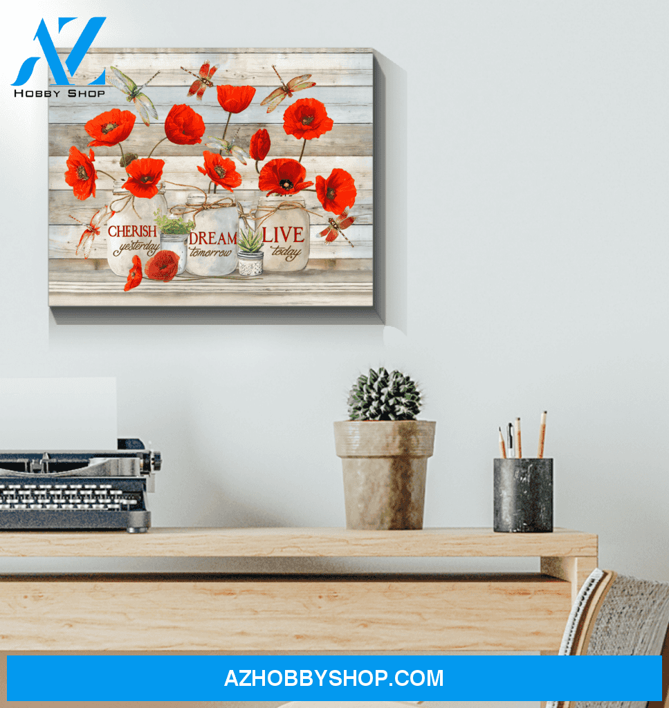 Teemodel Live Today Dragonfly Wall Art Canvas