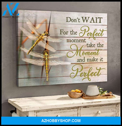 Teemodel Make It Perfect Dragonfly Wall Art Canvas