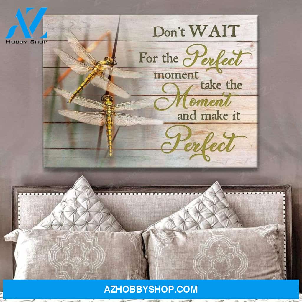 Teemodel Make It Perfect Dragonfly Wall Art Canvas