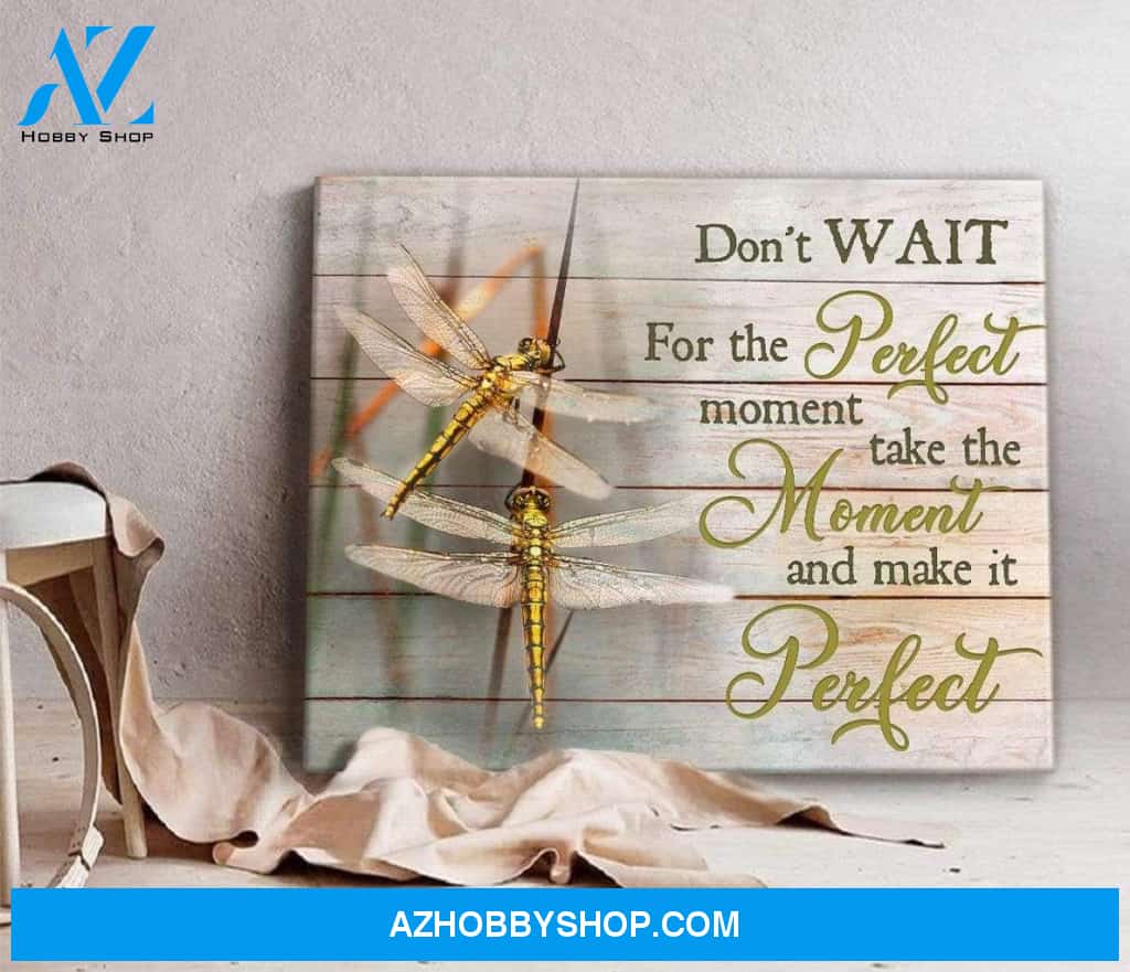 Teemodel Make It Perfect Dragonfly Wall Art Canvas