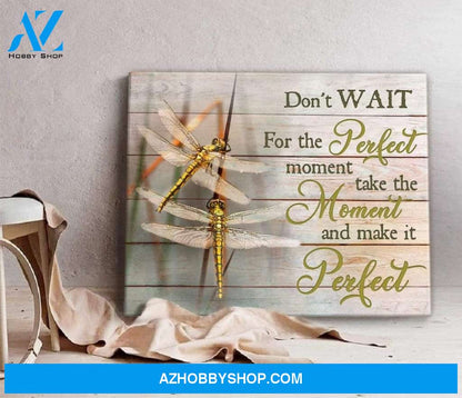 Teemodel Make It Perfect Dragonfly Wall Art Canvas