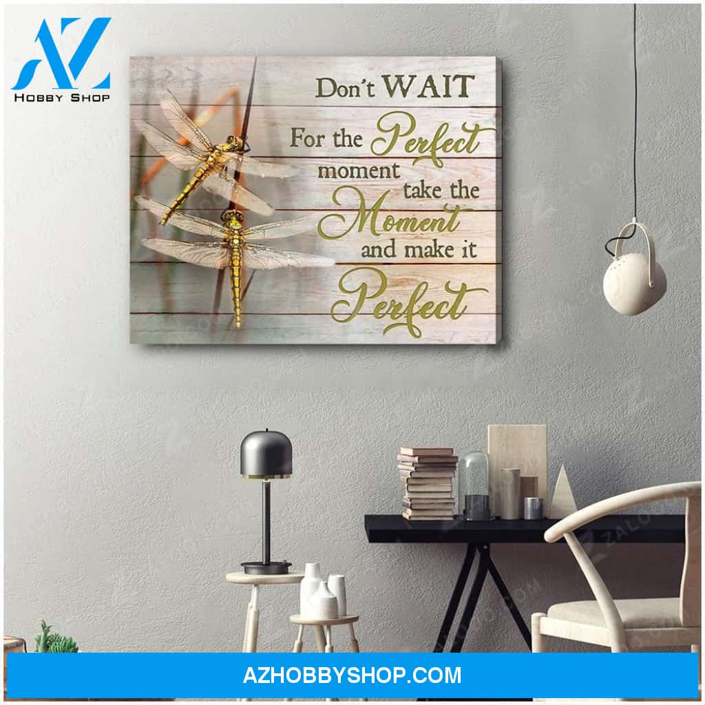 Teemodel Make It Perfect Dragonfly Wall Art Canvas