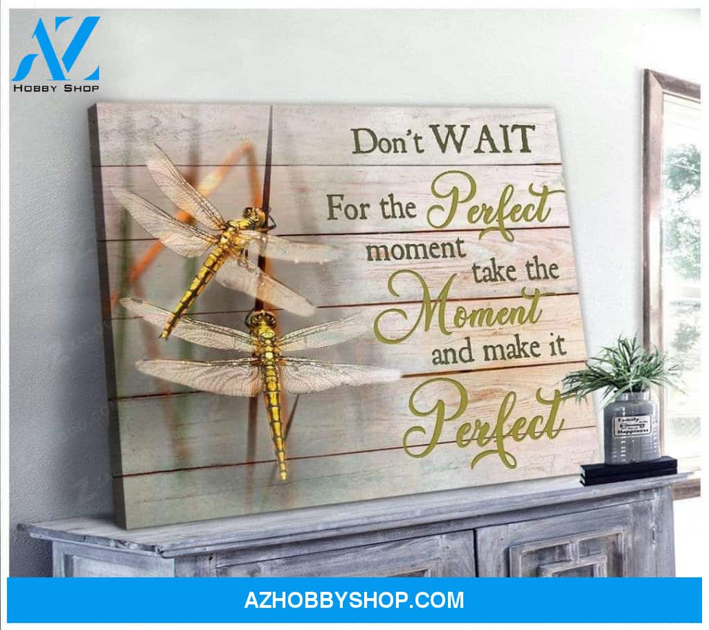 Teemodel Make It Perfect Dragonfly Wall Art Canvas