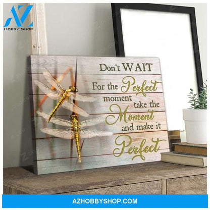 Teemodel Make It Perfect Dragonfly Wall Art Canvas