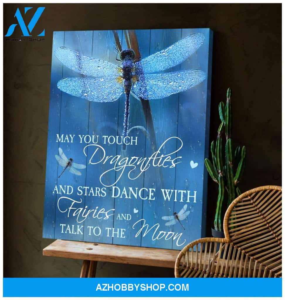 Teemodel May You Touch Dragonfly Wall Art Canvas