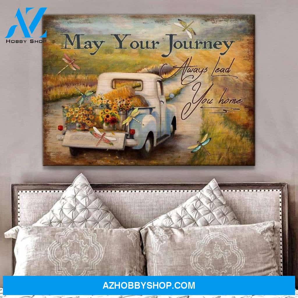 Teemodel May Your Journey Dragonfly Wall Art Canvas