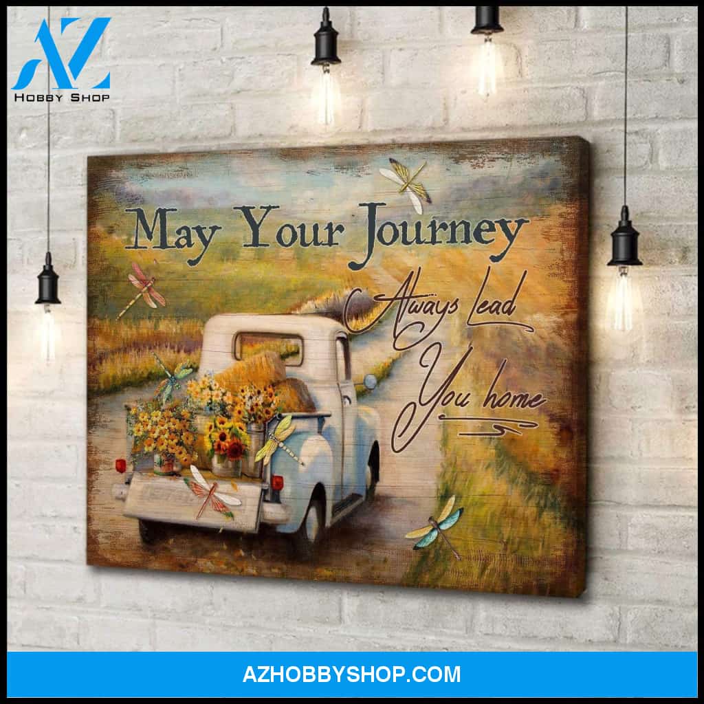 Teemodel May Your Journey Dragonfly Wall Art Canvas