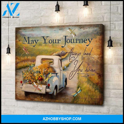 Teemodel May Your Journey Dragonfly Wall Art Canvas