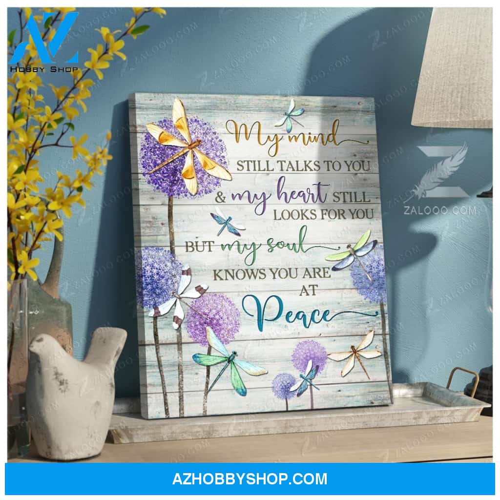 Teemodel My Mind Still Talks To You Dragonfly 3 Wall Art Canvas