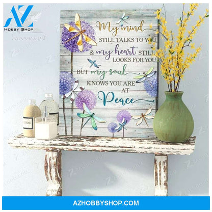Teemodel My Mind Still Talks To You Dragonfly 3 Wall Art Canvas