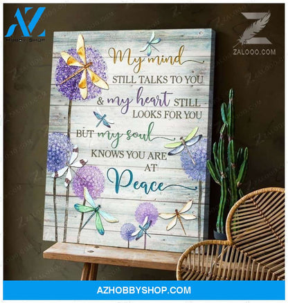 Teemodel My Mind Still Talks To You Dragonfly 3 Wall Art Canvas