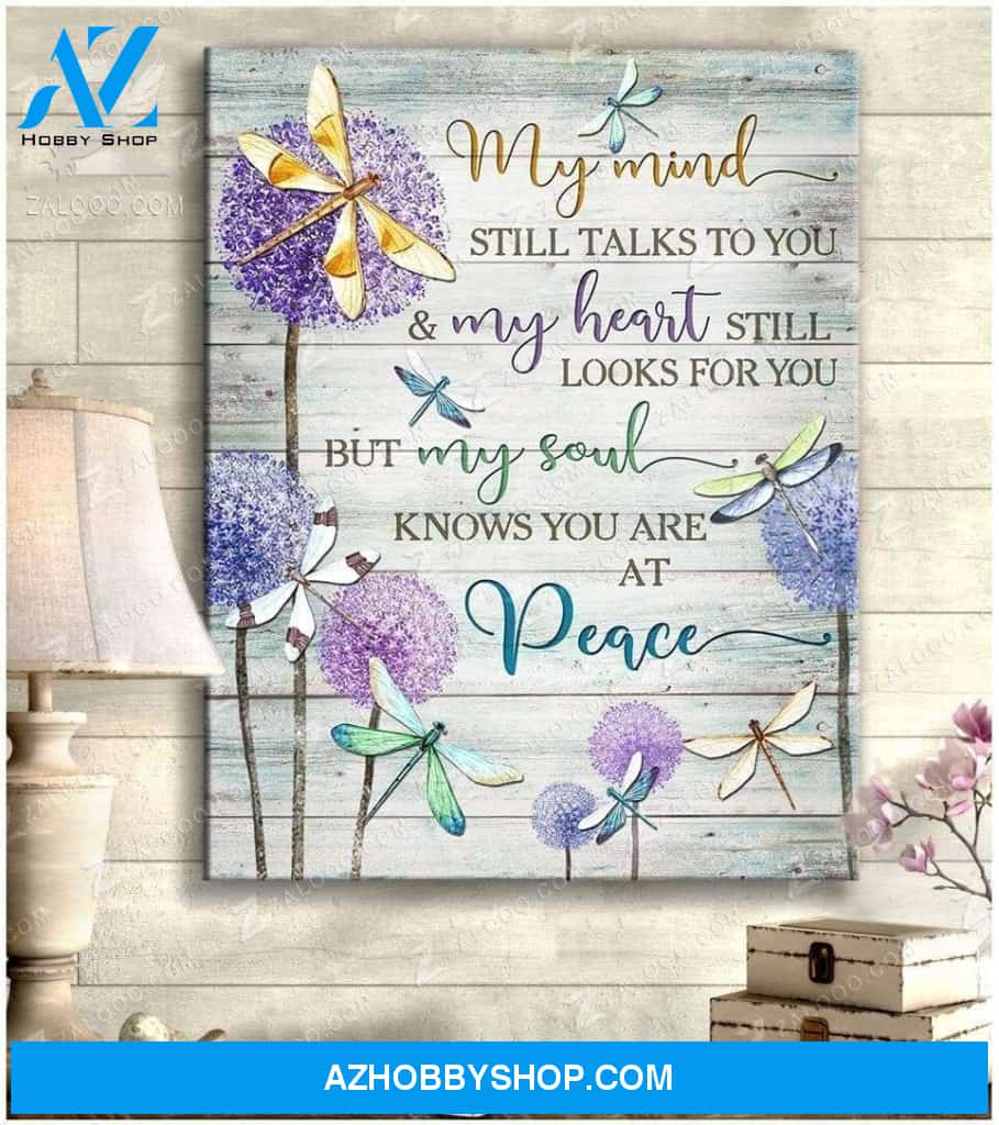 Teemodel My Mind Still Talks To You Dragonfly 3 Wall Art Canvas