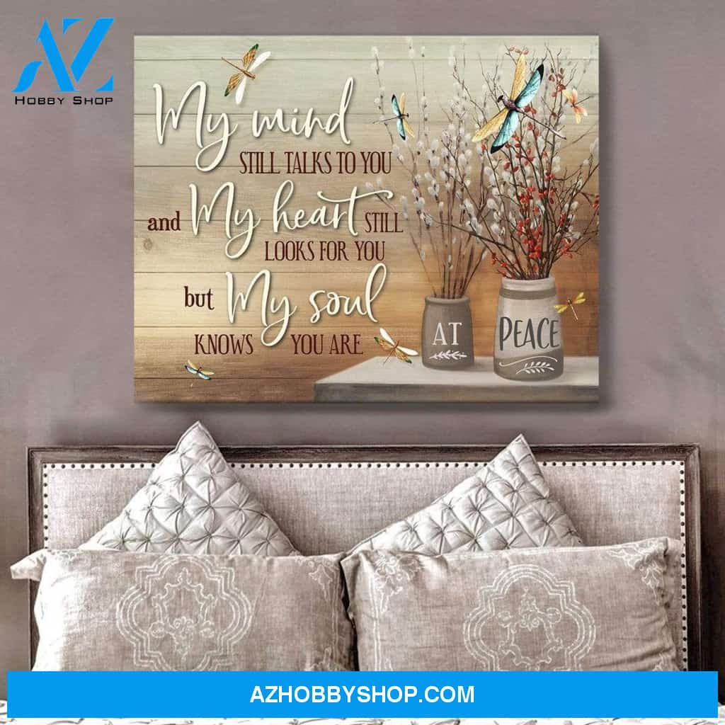 Teemodel My Mind Still Talks To You Dragonfly V2 Wall Art Canvas